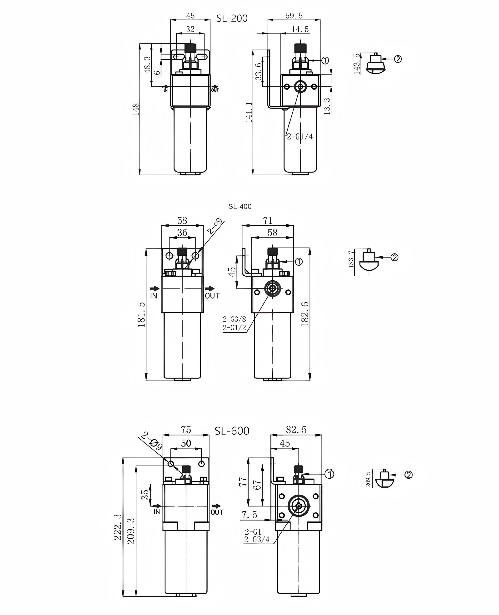 Stainless Steel Lubricator 不锈钢油雾器 SL 系列