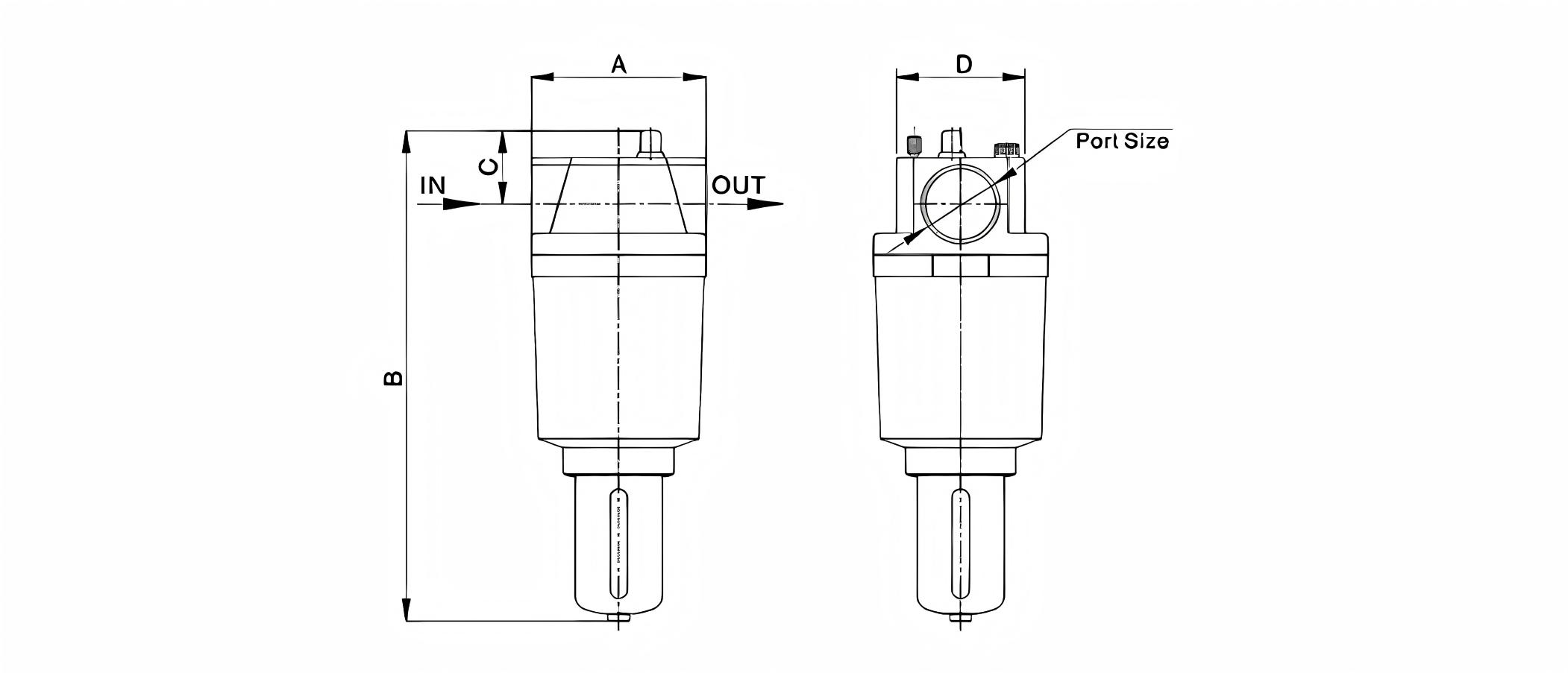 Large flow lubricator 空气润滑器