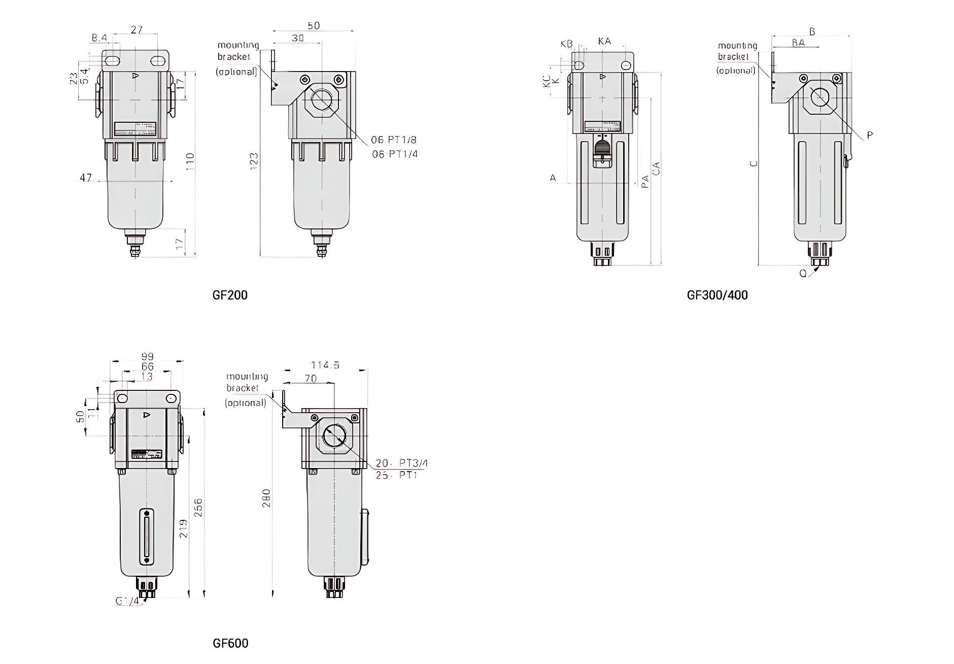 Airtac filter 亚德客过滤器