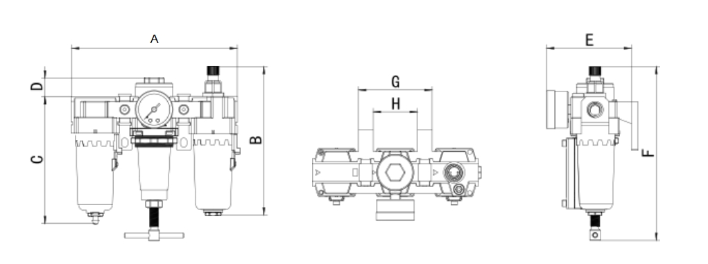 Air Filter Lubricator Regulator unit 空气过滤器 润滑器 调节装置