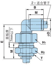 面板安装弯管 Y-KQ2LE 面板安装弯管 Y-KQ2LE
