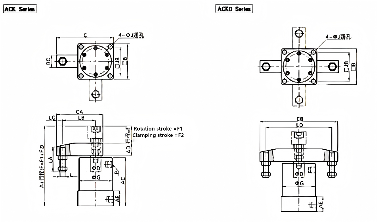 Rotary Pneumatic Cylinders 旋转气缸