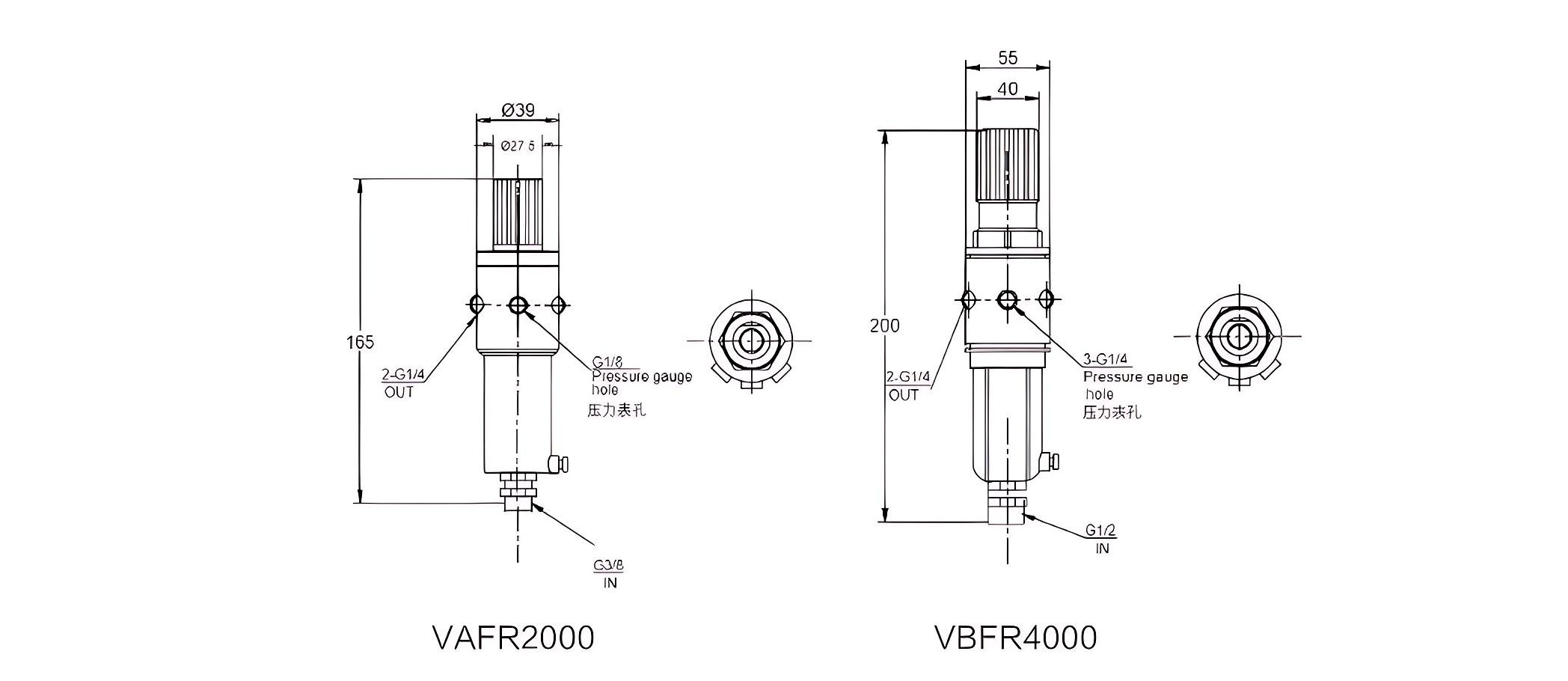 Air Filter Regulator VBFR 过滤调压阀