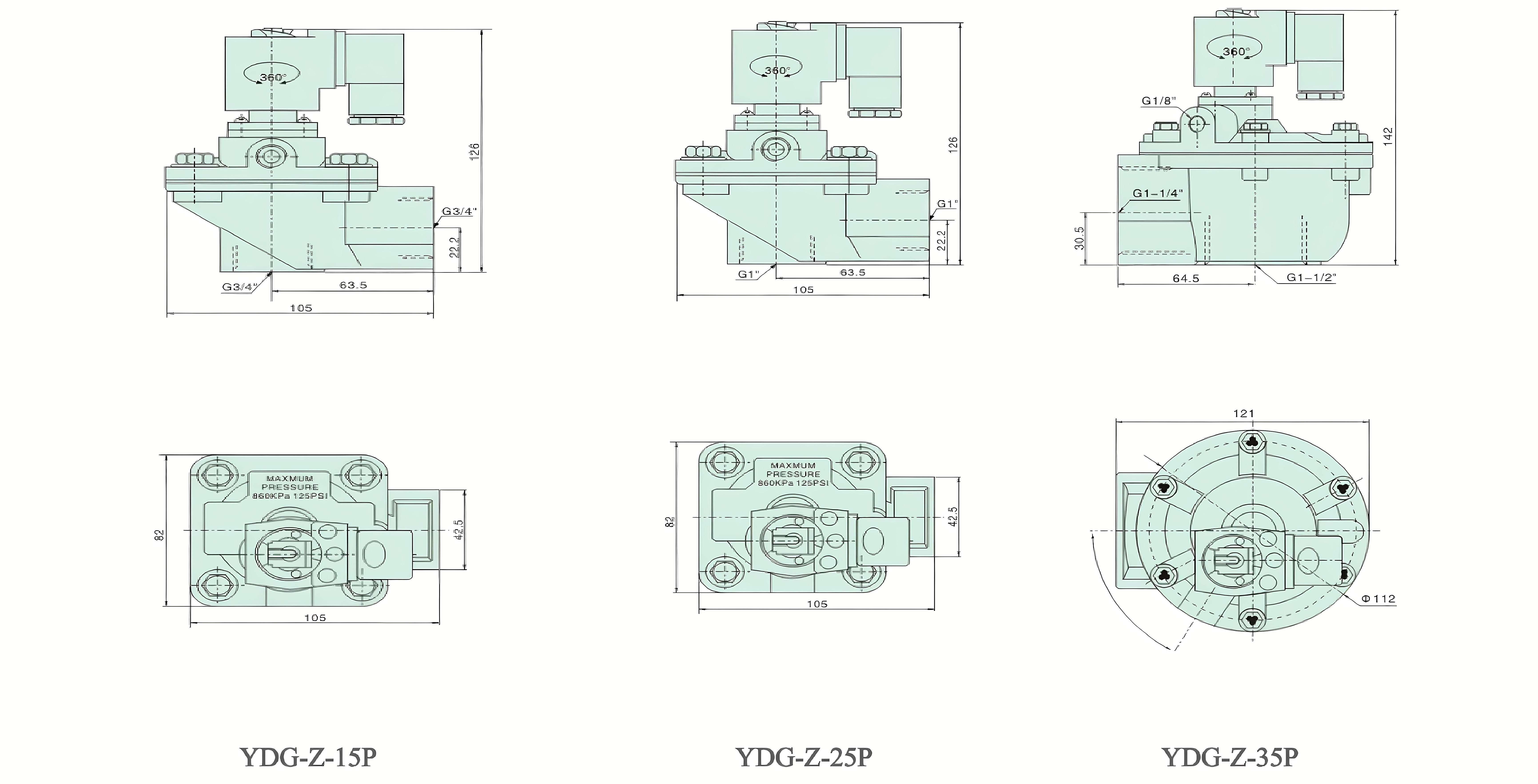 Pulse Valve YDG-Z Series STRUCTURE 1_ 脉冲阀YDG-Z系列结构1_