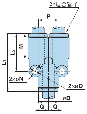 Y形接管 Y-KQ2U Y形底座Y-KQ2U