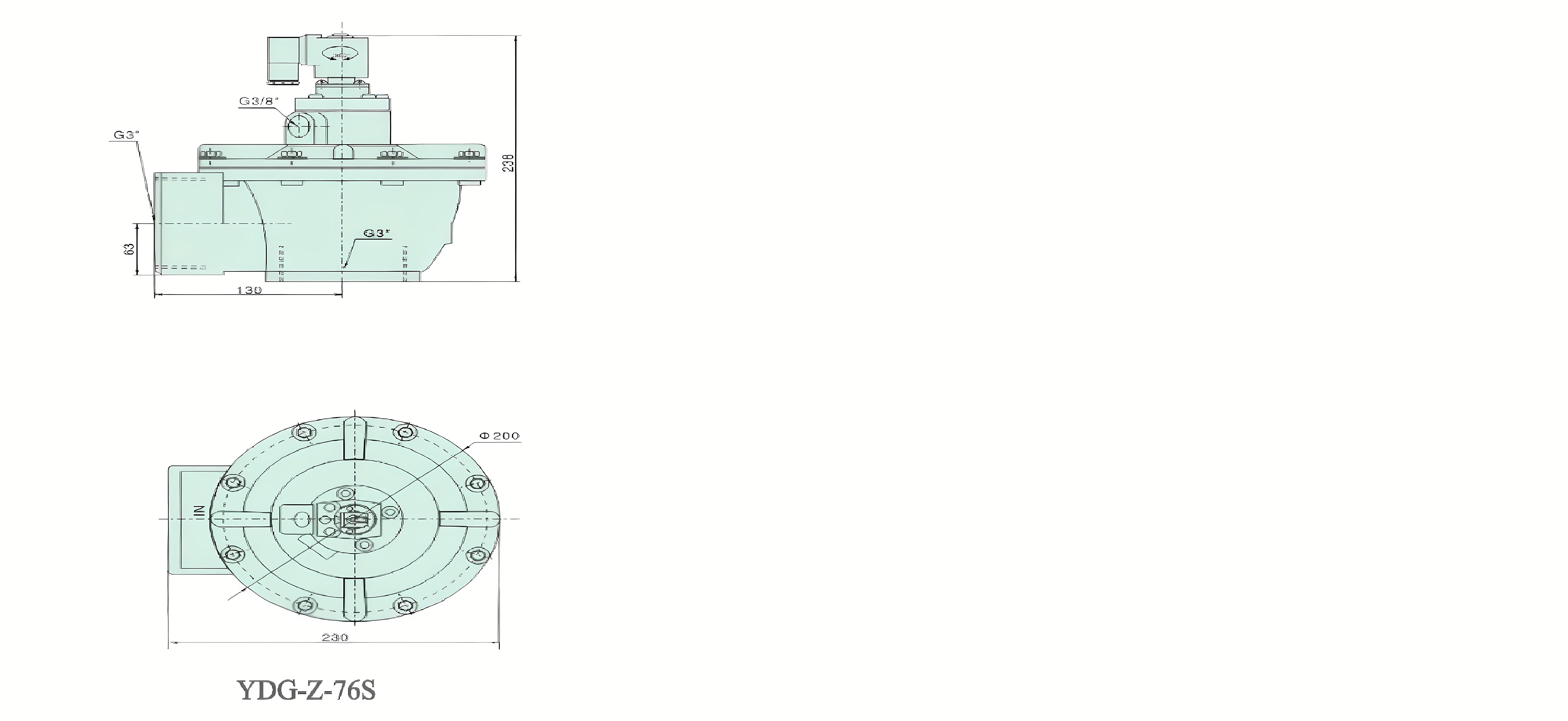 Pulse Valve YDG-Z Series STRUCTURE 3_ 脉冲阀YDG-Z系列结构3_
