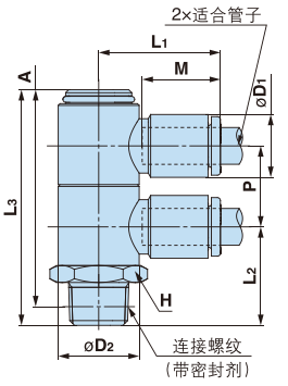 两个单管弯头 Y-KQ2VD 双单管弯头 Y-KQ2VD