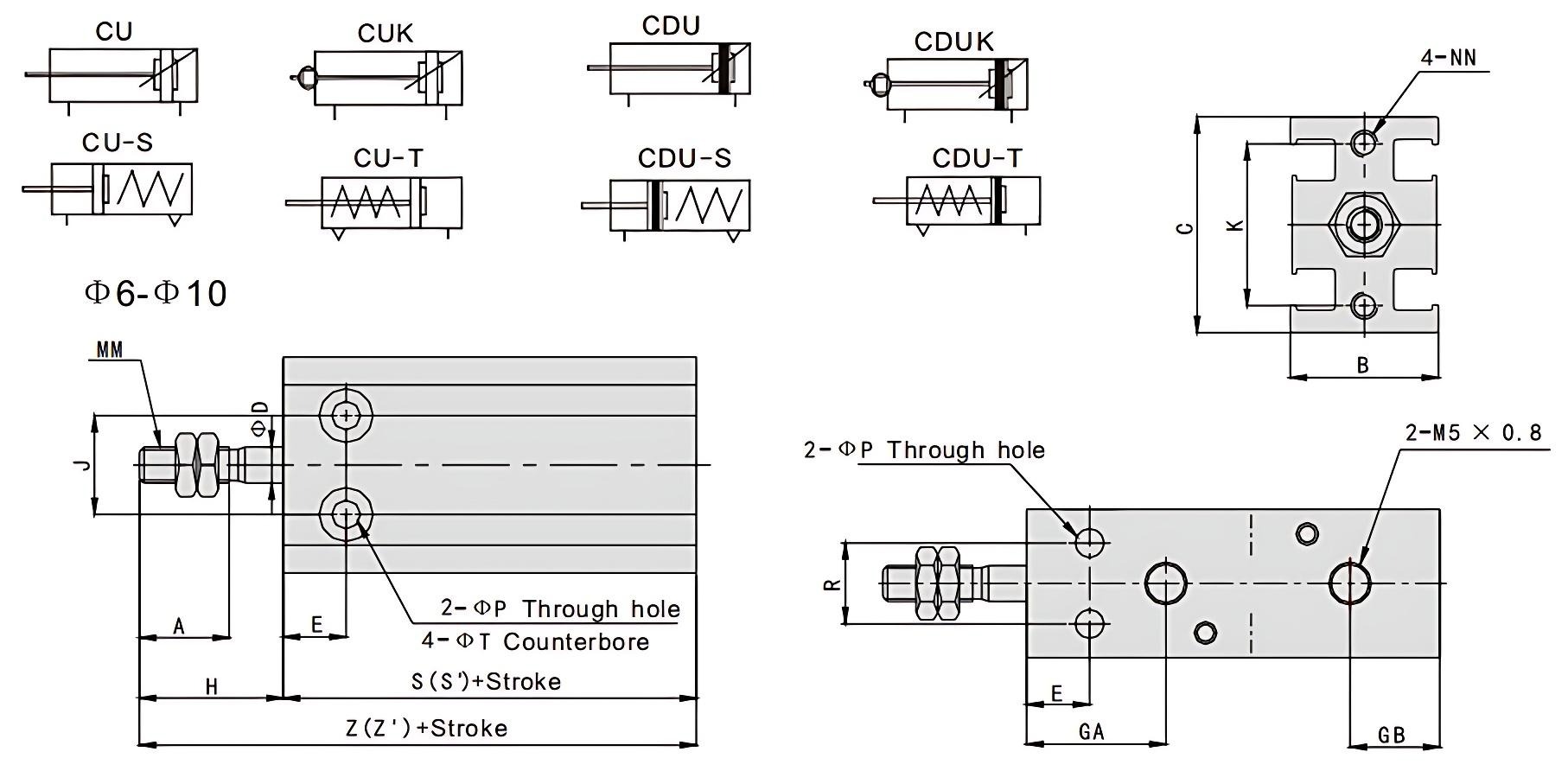 Round Body Air Cylinder 圆体气缸