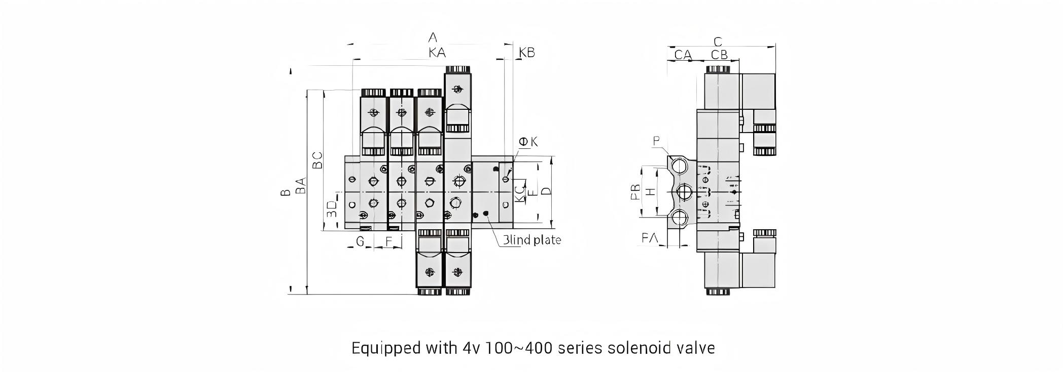 4V Series Solenoid Valve Base 4V系列电磁阀底座