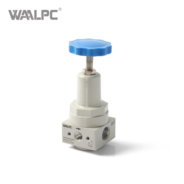 带压力表工业阀门的高压调节器，具有快速响应和低压降压铸铝系列