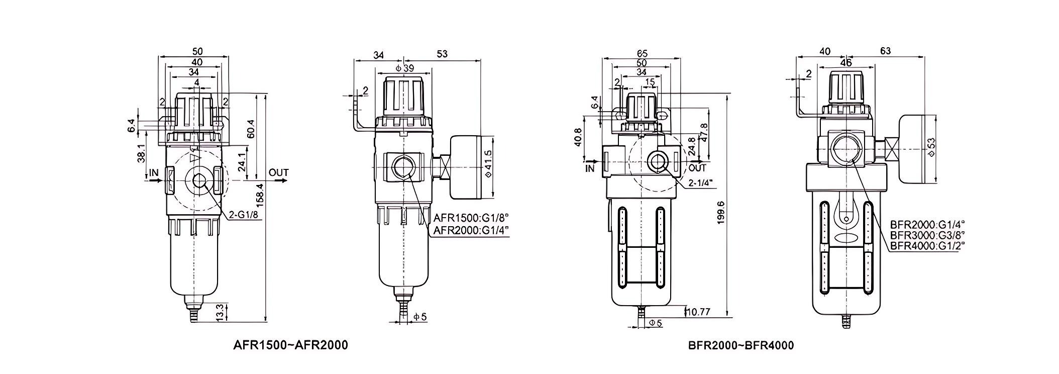 气动空气过滤减压阀