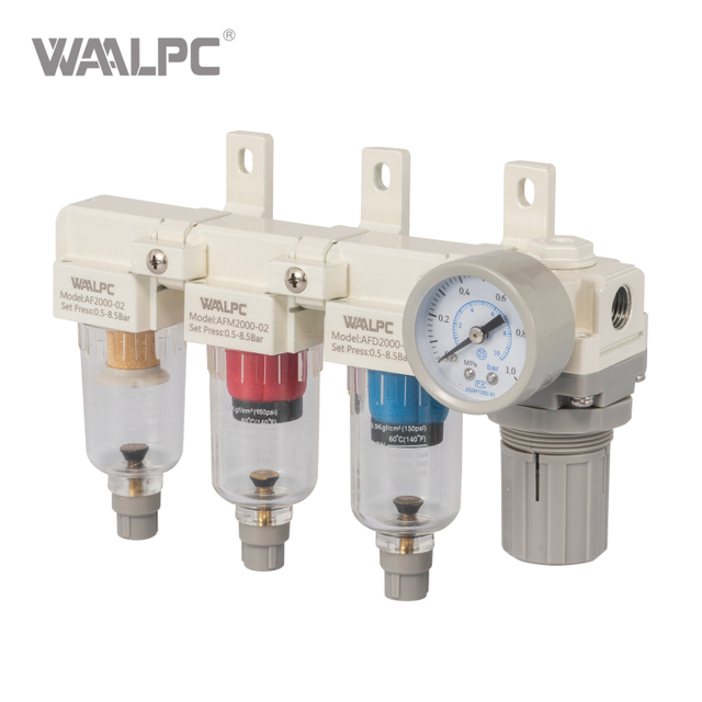 强大的过滤气动空气制备 AFFFR 装置 - 4 合 1 空气过滤调节器组合，带压力表，适用于压缩空气系统自动化机械