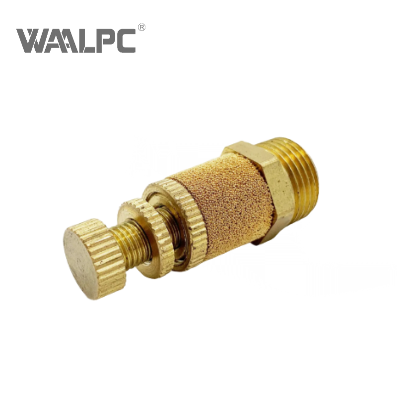 排气黄铜气动消声器消声器 1MPa PT 1/8'' 1/4'' 3/8'' 1/2'' 3/4'' 1'' 用于电磁阀