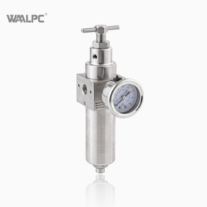 5um 4um 20bar 1'' NPT PT 3/4'' 1/2'' 1/4'' 气源处理 316 不锈钢空气过滤减压阀带压差排水管