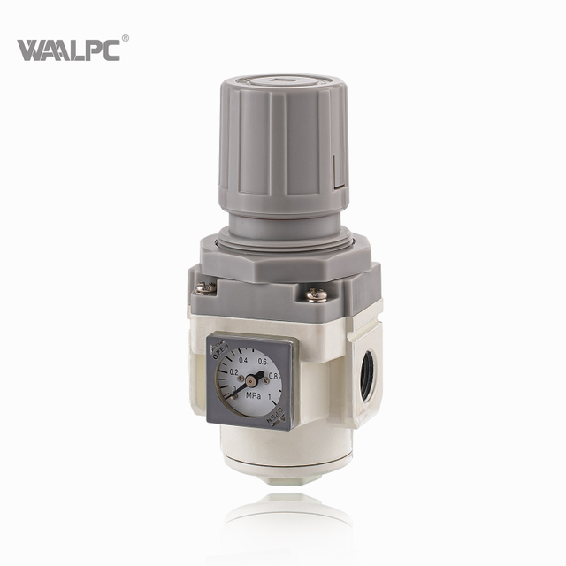 SMC 型气压调节阀内置压力表调节器，适用于自动化设备，符合 RoHS 标准 NAR3000 白色 1/4'' 3/8''