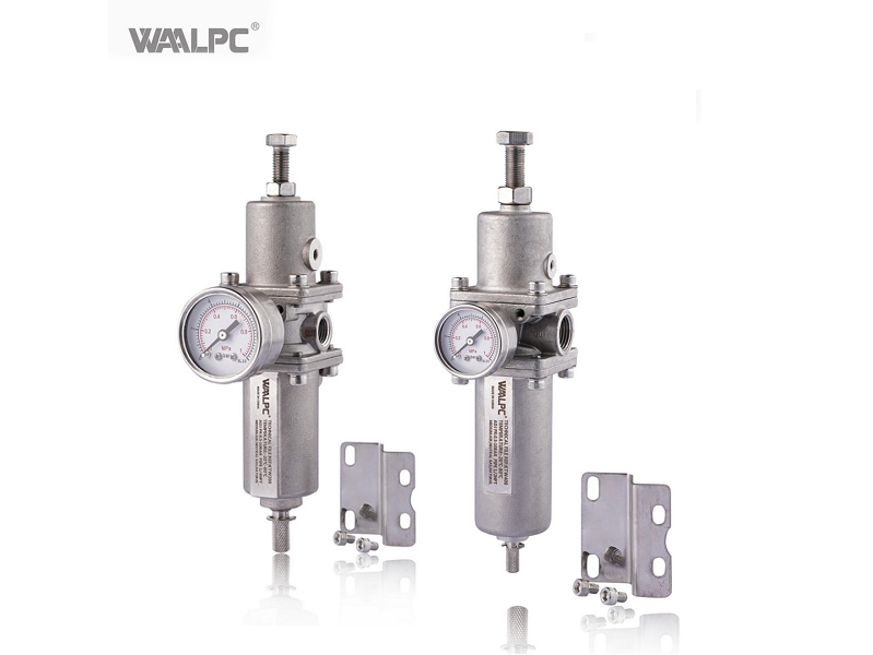 不锈钢过滤减压阀，带手动排水阀，适用于阀门行业 ASCO 5um 40um 20Bar G1/2'' OEM 316 SS 减压阀 