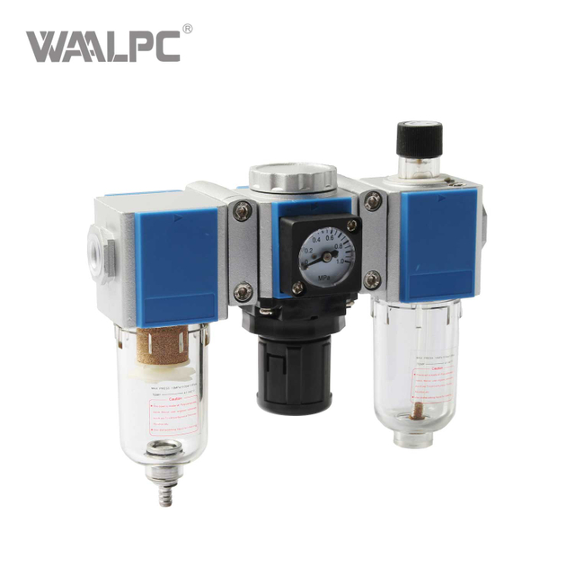 亚德客 FRL 型组合空气处理装置 过滤调压器 润滑器 1/4' 3/8'' 1/2' 端口 压缩空气过滤器 油水分离器和空气压缩机可调调节器