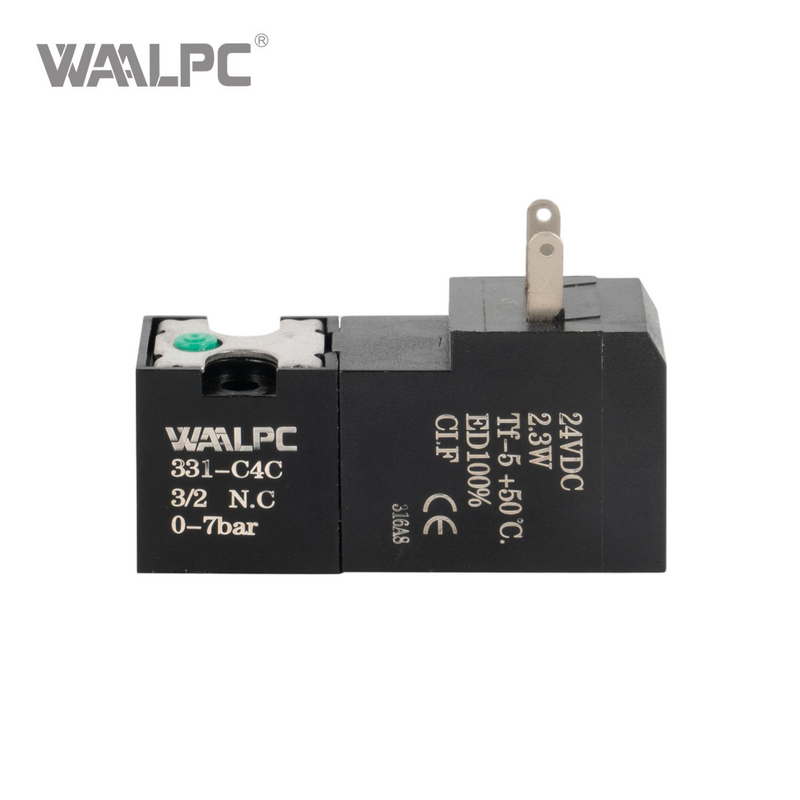  15mm 电磁阀 331-C4C 气动 6V/12V/24V 3/2 NC 先导式袜子编织机