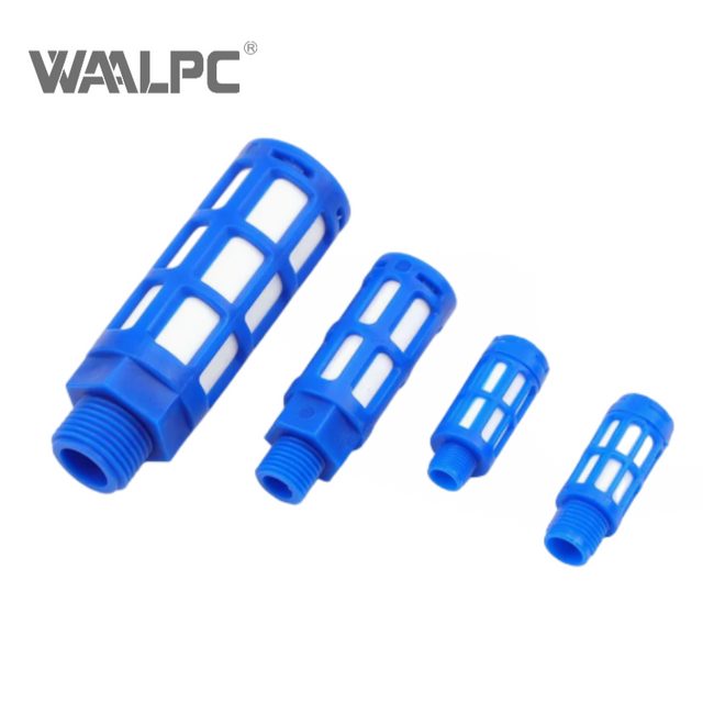 塑料气动消声器 PT 1/4'' 1/2'' 3/4'' 1'' 电磁阀排气消声器