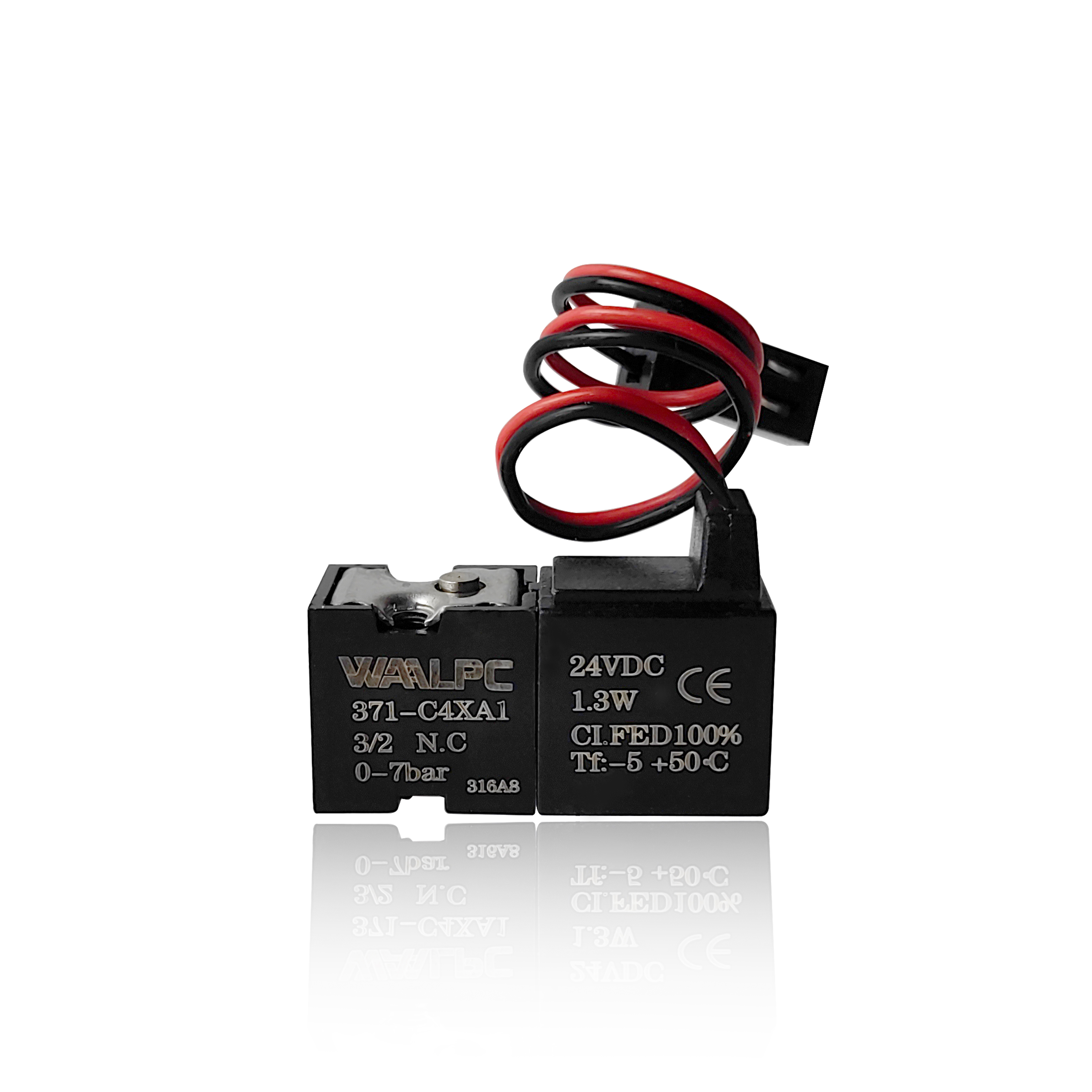 迷你 10mm 电磁阀 371-C4ZP Sangiacomo 型常闭 (NC)，适用于呼吸器、氧气发生器