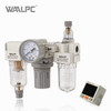 WAALPC SMC 白色气动过滤减压阀 AW2000-02 G1/4'' 0.05-0.85MPa 带外部压力表和电子显示 