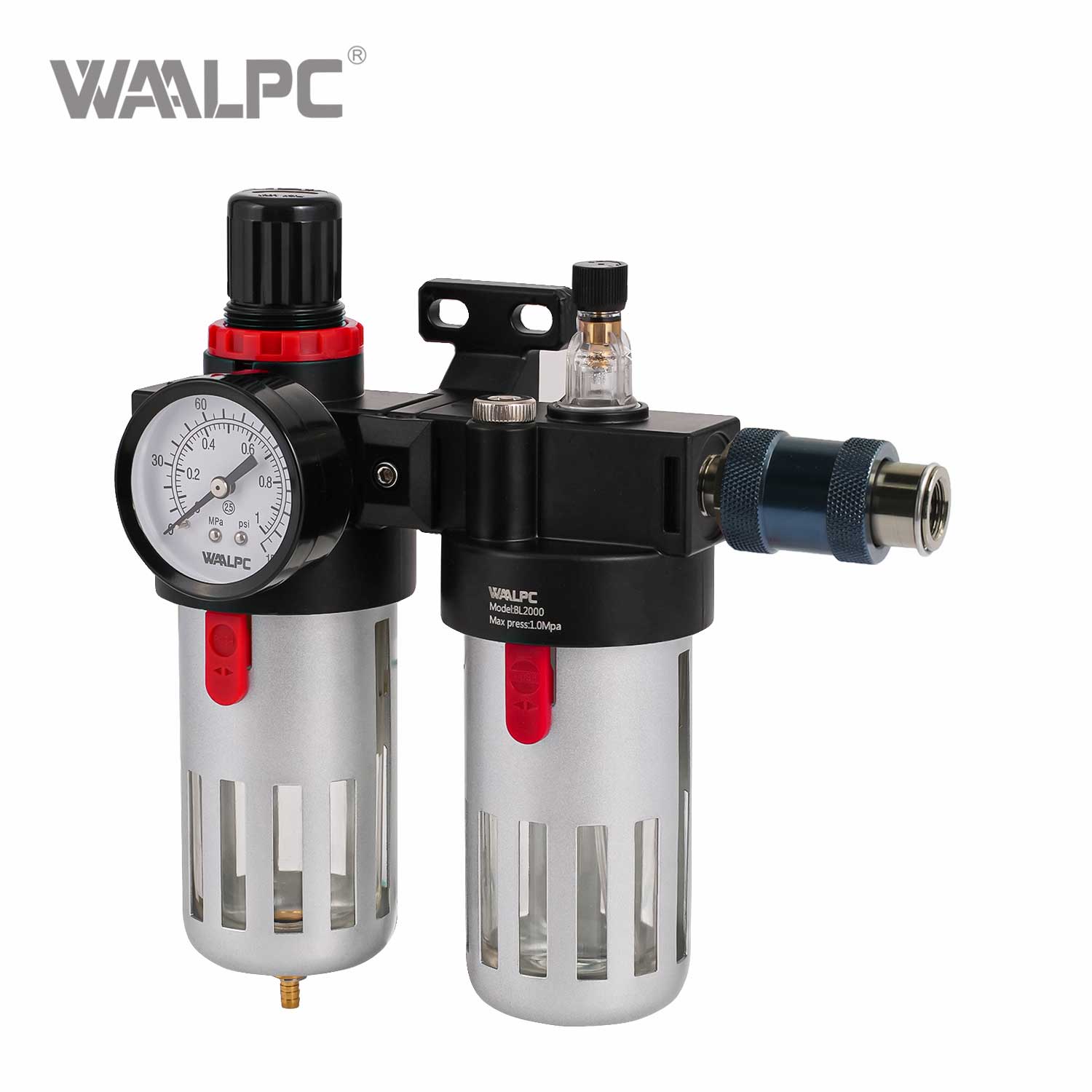 AIRTAC 油润滑器 Black Silver BL2000 带手动滑阀，适用于气动系统 1.5MPa