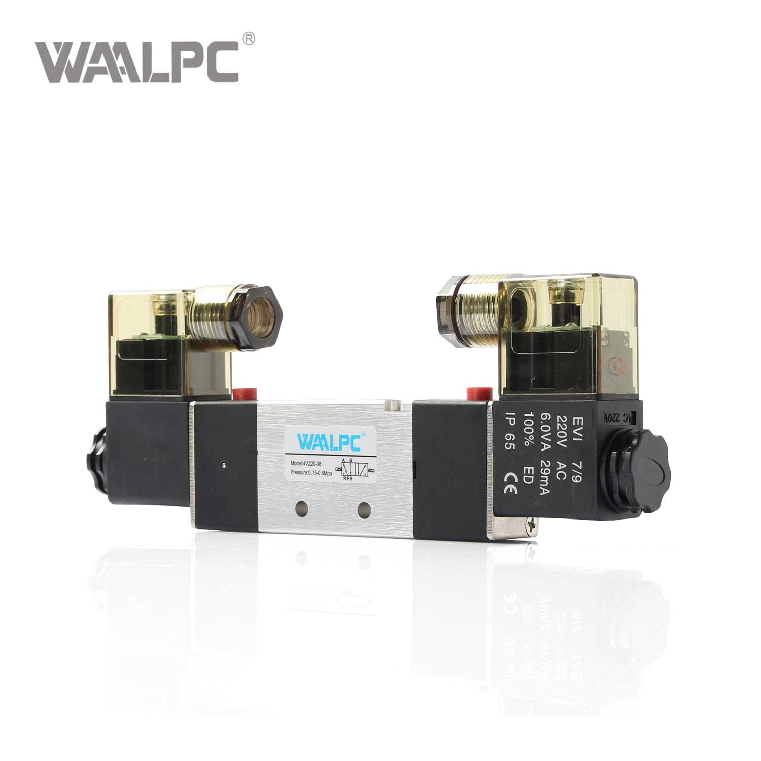 中国制造商气动4V系列电磁阀亚德客型二位五通换向阀 