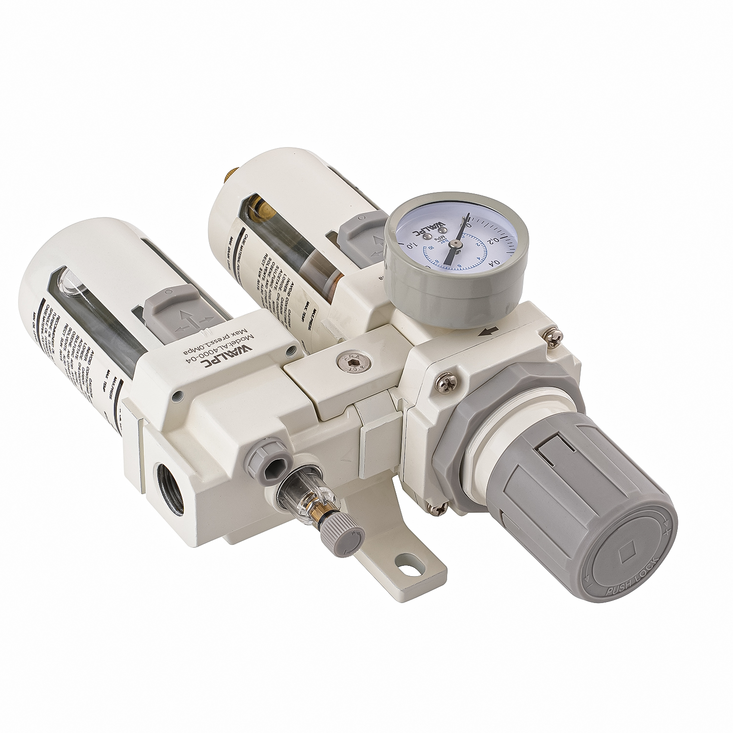 电子工业用压缩空气调节器疏水阀过滤器油雾器减压阀油分离器AC4010白色SMC3/8''1/2''3/4''