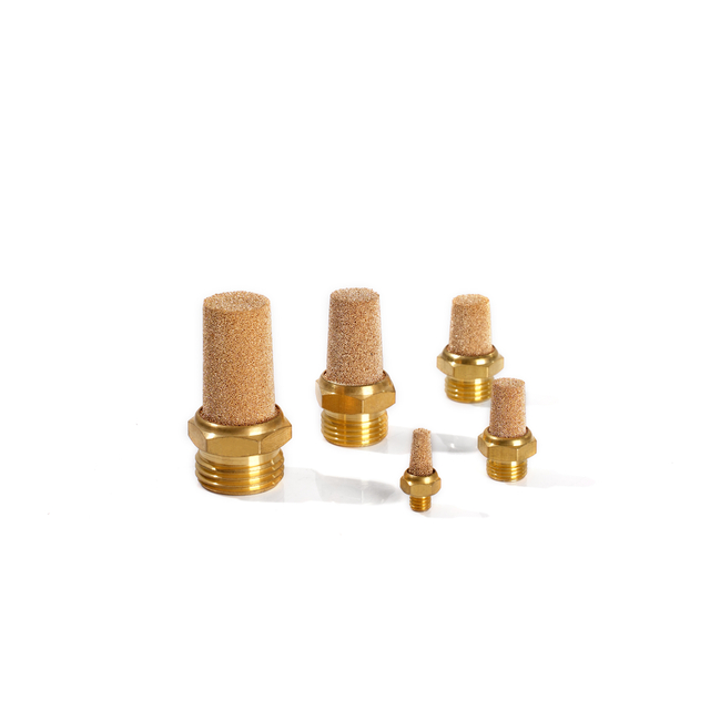 排气消声器 烧结铜气动消声器 消声器 1/8 1/4 3/8 1/2 3/4 1 排气消声器