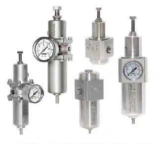 不锈钢过滤减压阀，带手动排水阀，适用于阀门行业 ASCO 5um 40um 20Bar G1/2'' OEM 316 SS 减压阀 