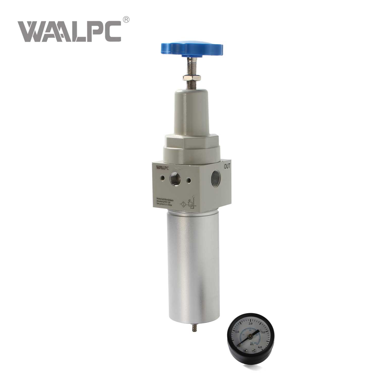 工业高压过滤调节阀带压力表精密压力控制过滤压铸铝材质