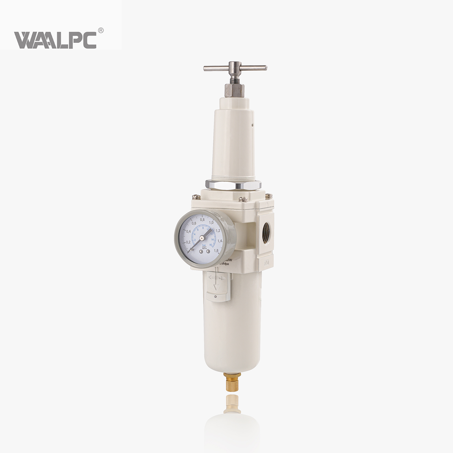 1/4 3/8 1/2 3/4 气动手动排水器 压差排水器 5μm 25μm 40μm 铝合金空气过滤减压阀