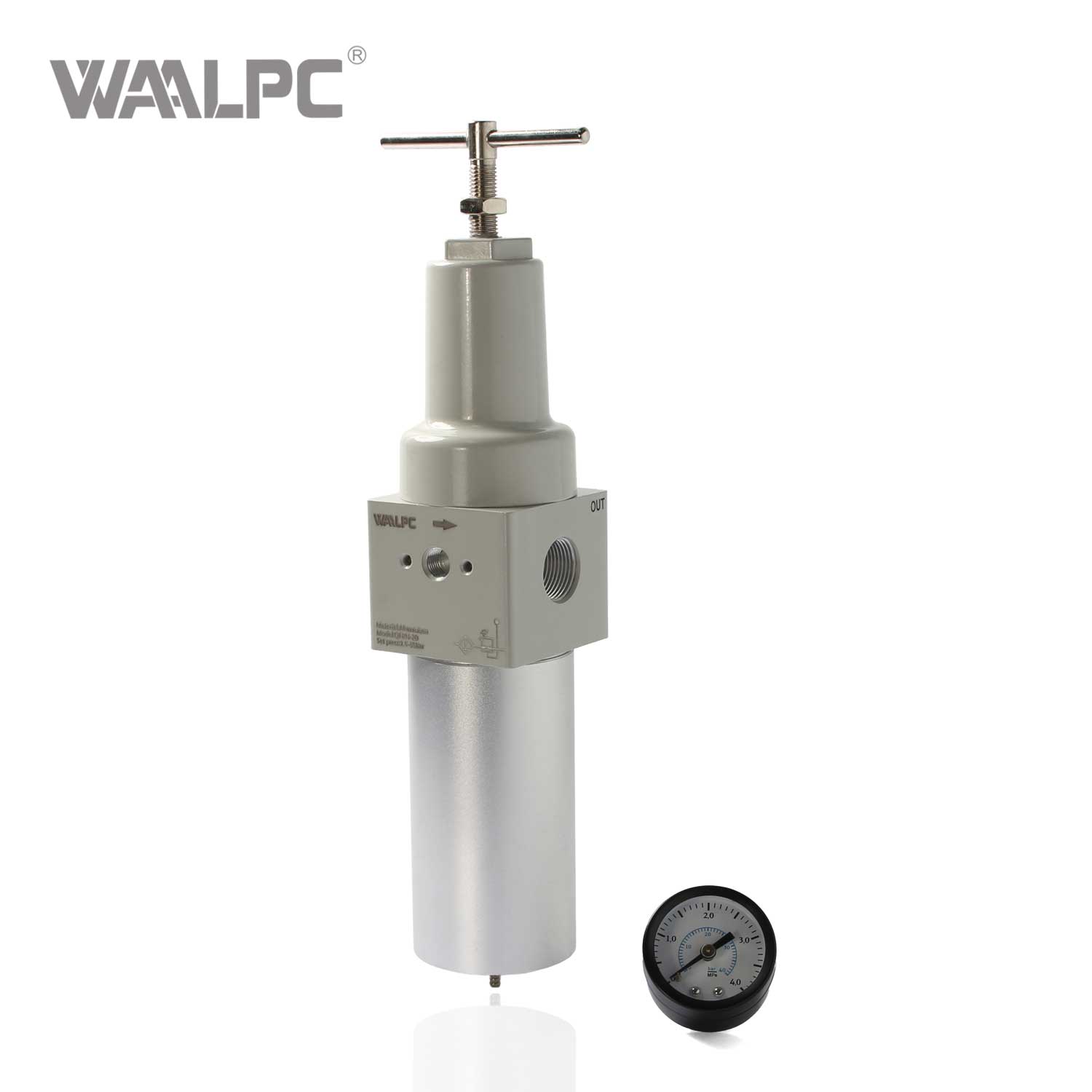 工业高压过滤调节阀带压力表精密压力控制过滤压铸铝材质