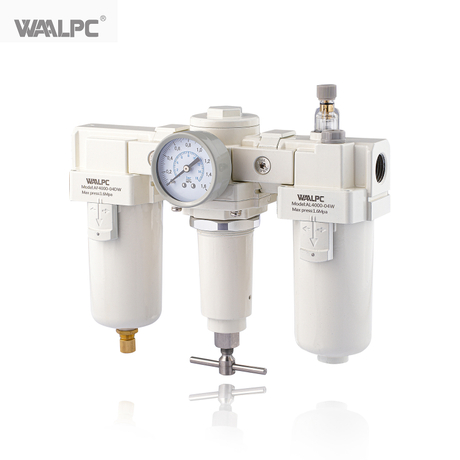 16Bar 气动金属铝合金 1/2'' 3/4'' 气动阀 FRL 空气过滤调节器润滑器单元 3 组合