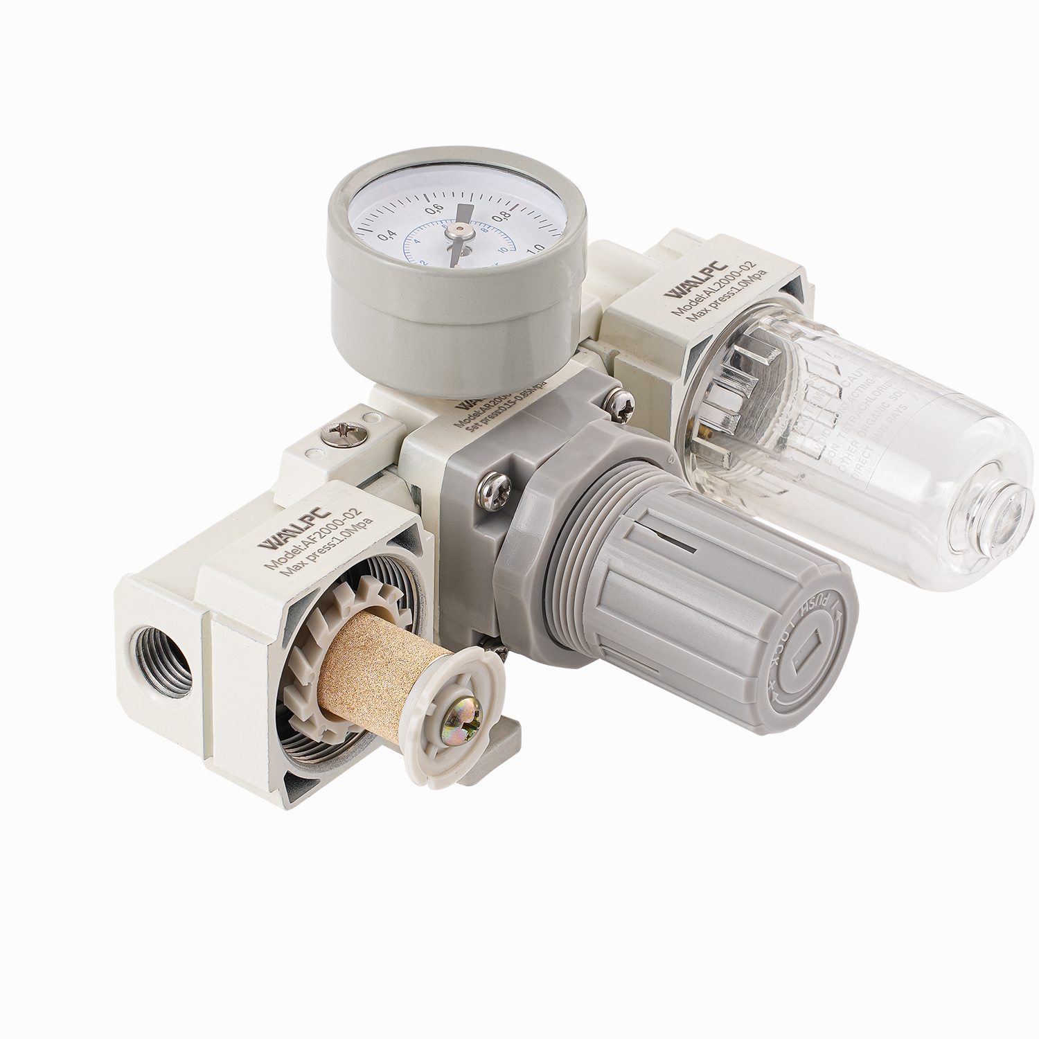 SMC 气动压缩空气过滤调压器润滑器阀表Frl减压阀自动化设备AC2000白色1/8''1/4'' 