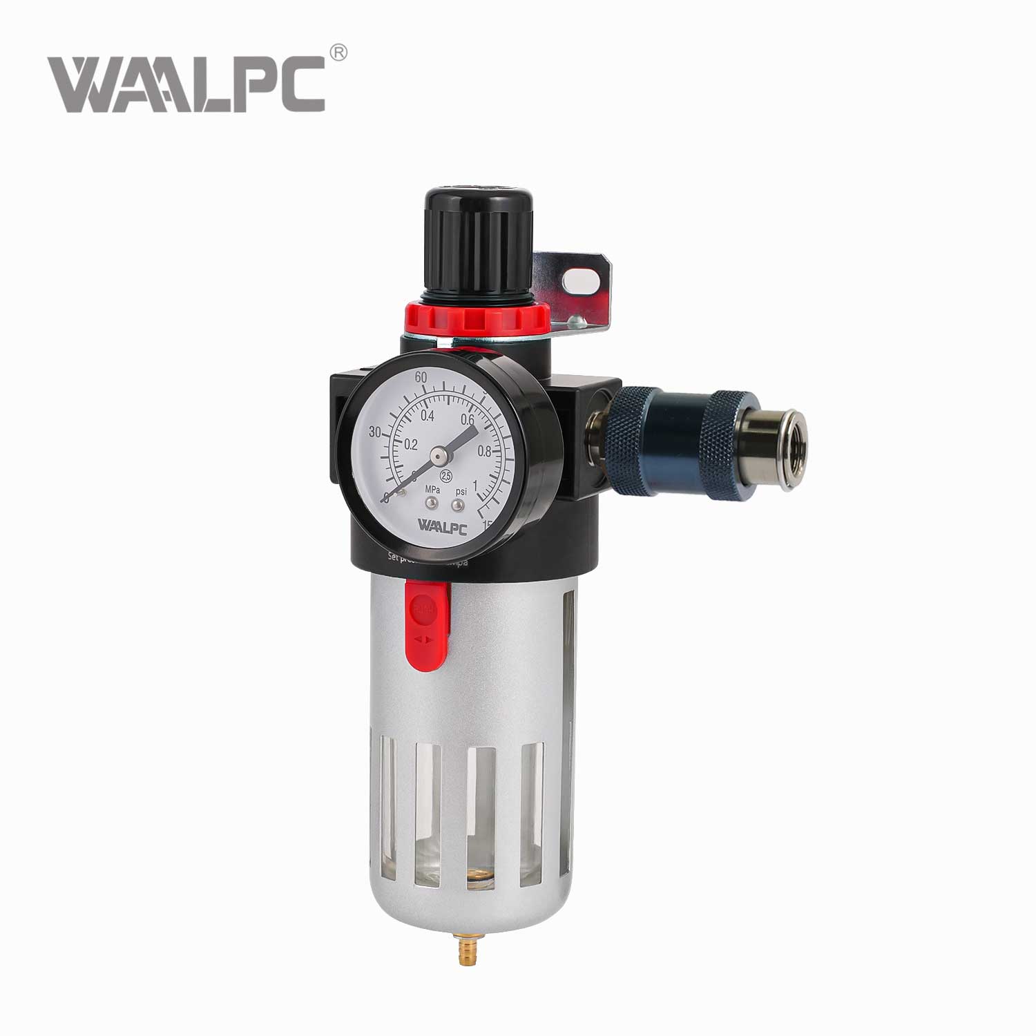 亚德客空气过滤器 BF2000 5um 过滤 0.05~0.85MPa 压力范围 带手动滑阀 工业气动空气处理装置