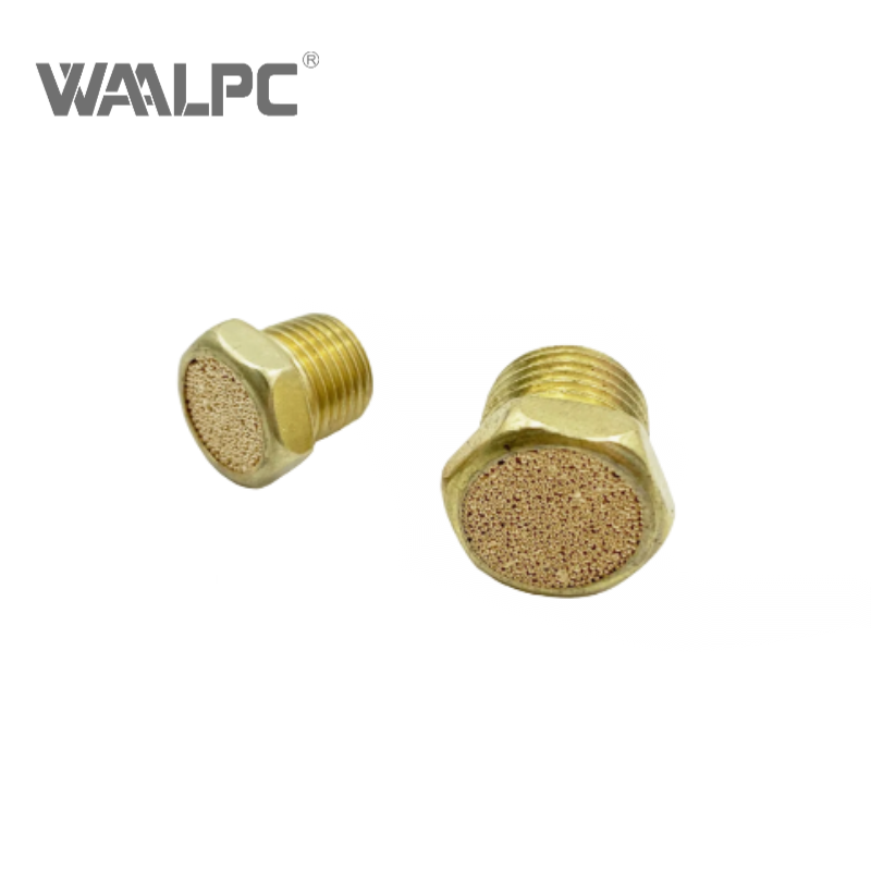 铜质气动消声器 MG PT 1/8'' 1/4'' 3/8'' 1/2'' 3/4'' 1'' 电磁阀排气消声器
