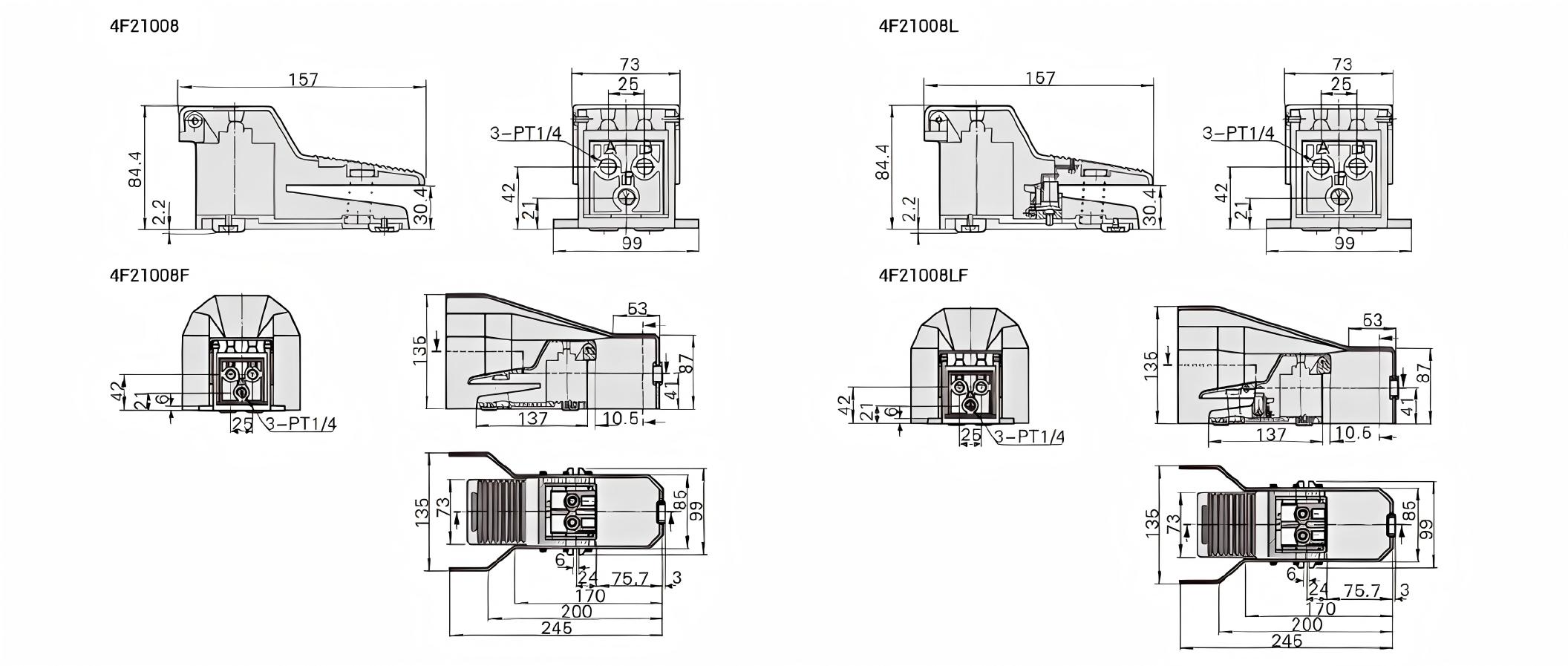 4F210脚踏花瓣阀