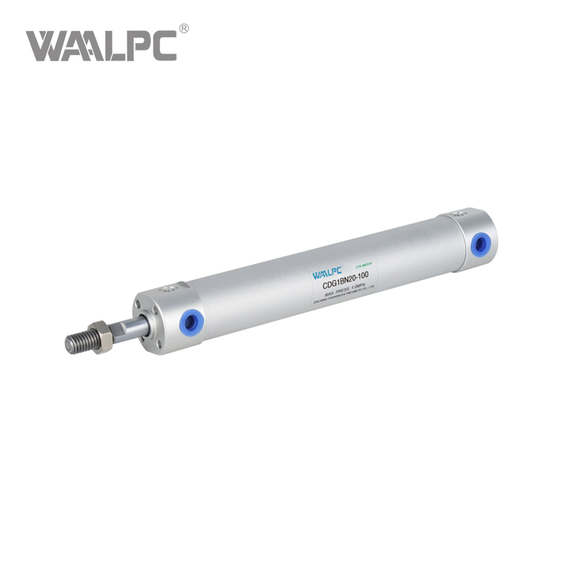 CDG1 系列易于使用的圆体气缸，带透明开关支架和预装配件