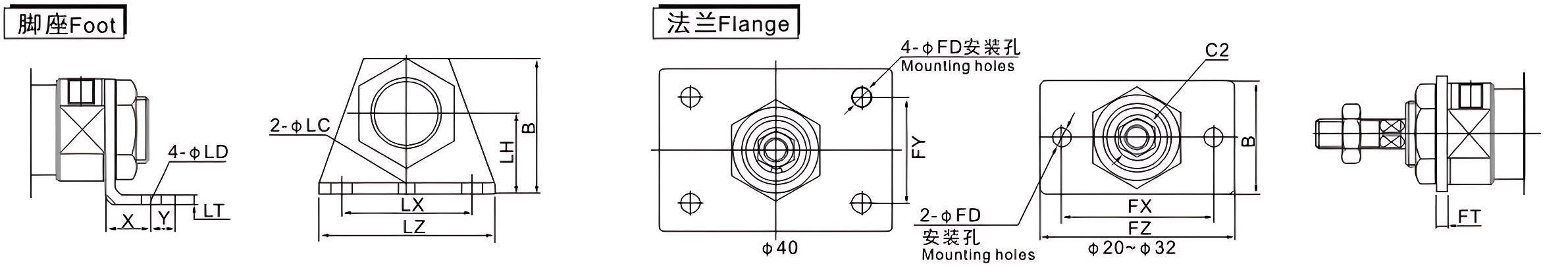 C(D)M2B系列高性能微型气缸