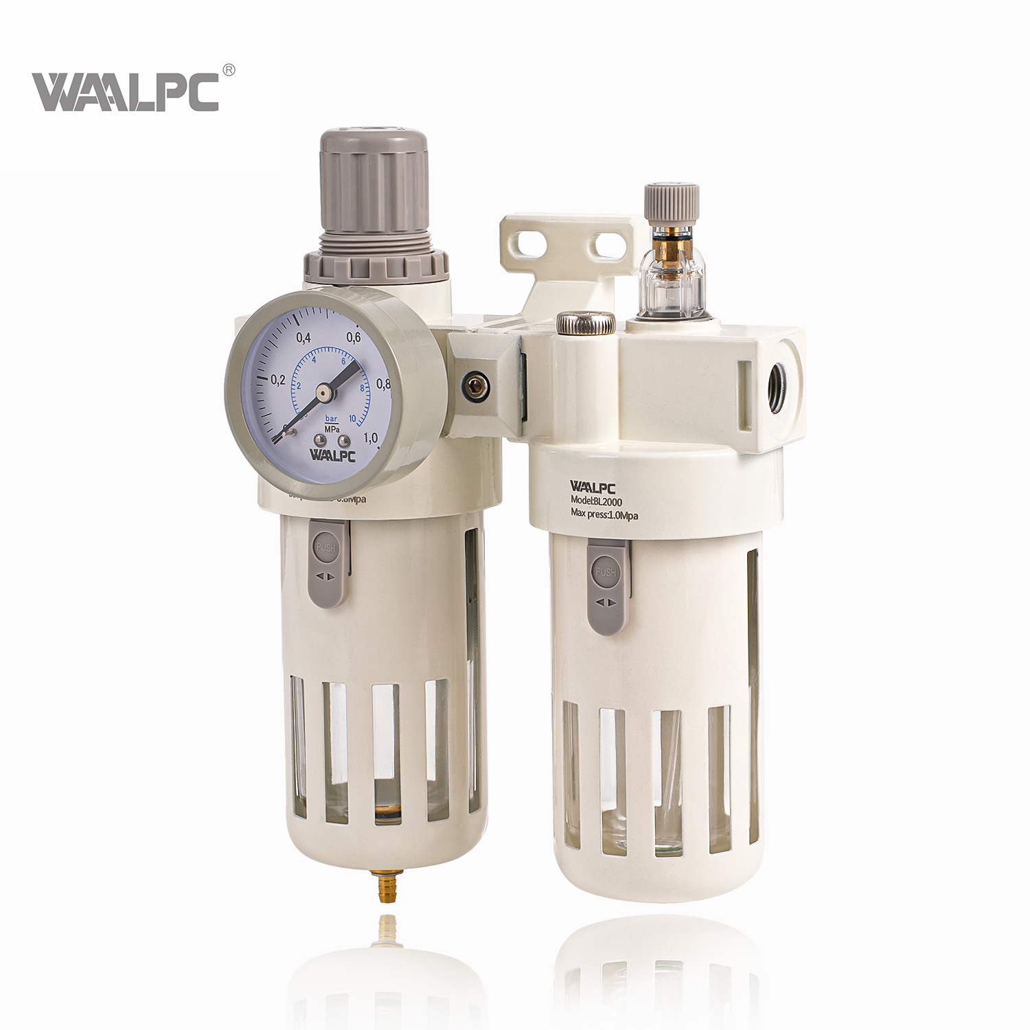 AIRTAC PT NPT 1/4 1/2'' 2 组合空气过滤器单元过滤减压阀 AFC BFC2000 用于制药行业