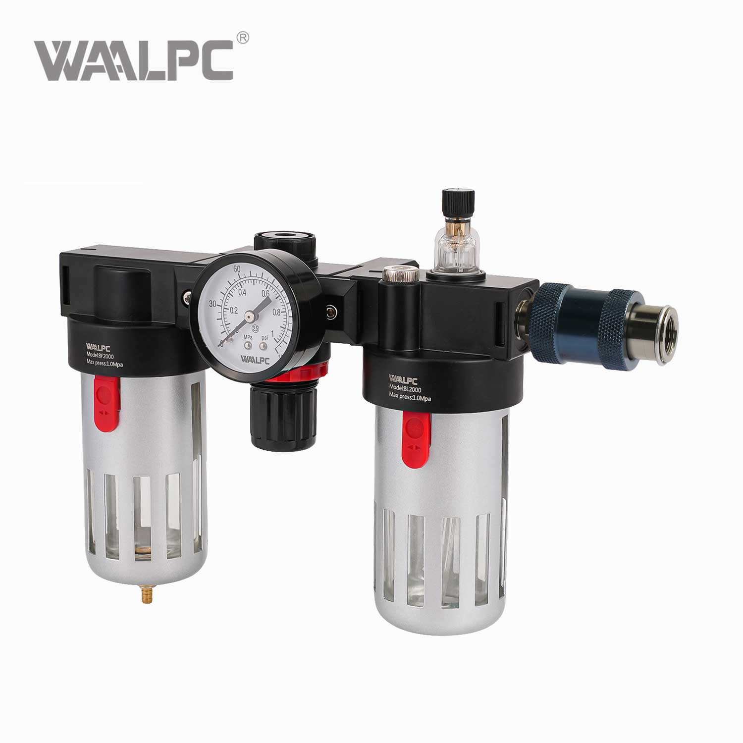 AIRTAC 油润滑器 Black Silver BL2000 带手动滑阀，适用于气动系统 1.5MPa