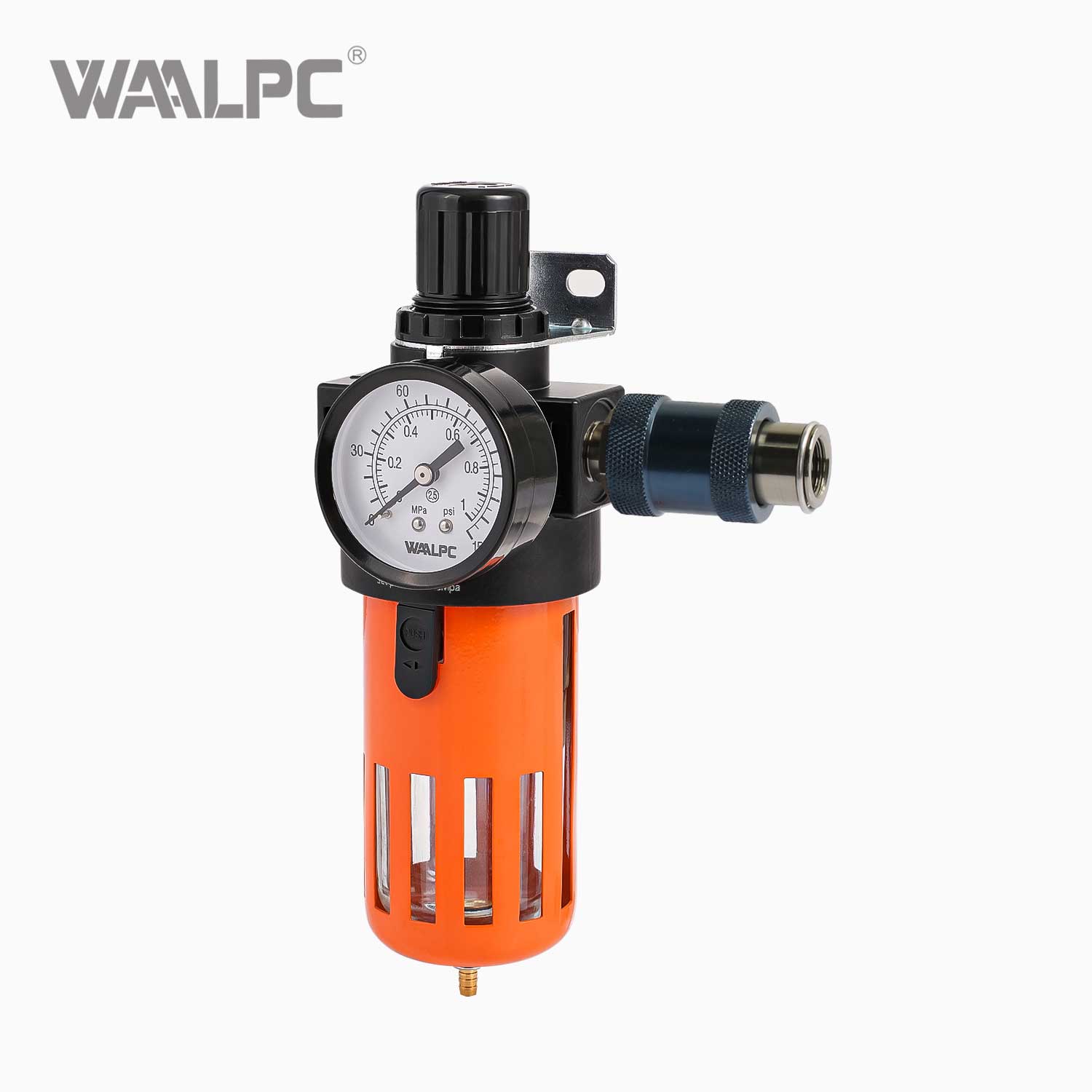 亚德客空气过滤器 BF2000 5um 过滤 0.05~0.85MPa 压力范围 带手动滑阀 工业气动空气处理装置