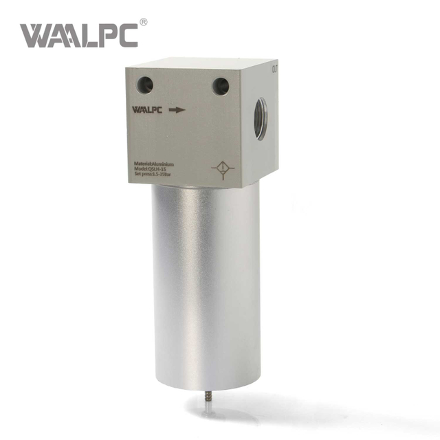 高压空气过滤器 20μm 40μm 过滤能力 4.0 MPa 最大压力 压铸铝主体 QSLH 系列 相当于工业自动化