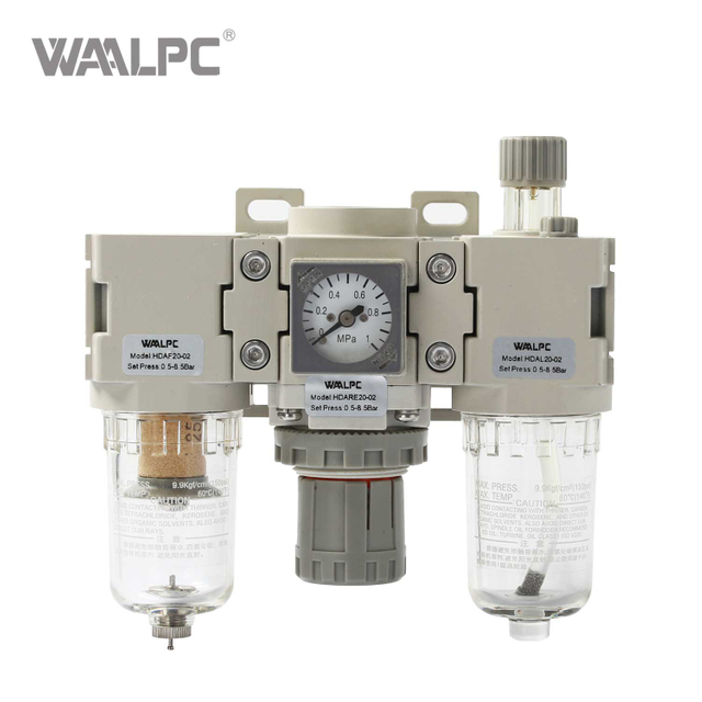 高精度FRL单元 HDAC系列 5μm 25μm 40μm 过滤精度±1% 压力稳定性和油雾润滑0.05~0.85MPa
