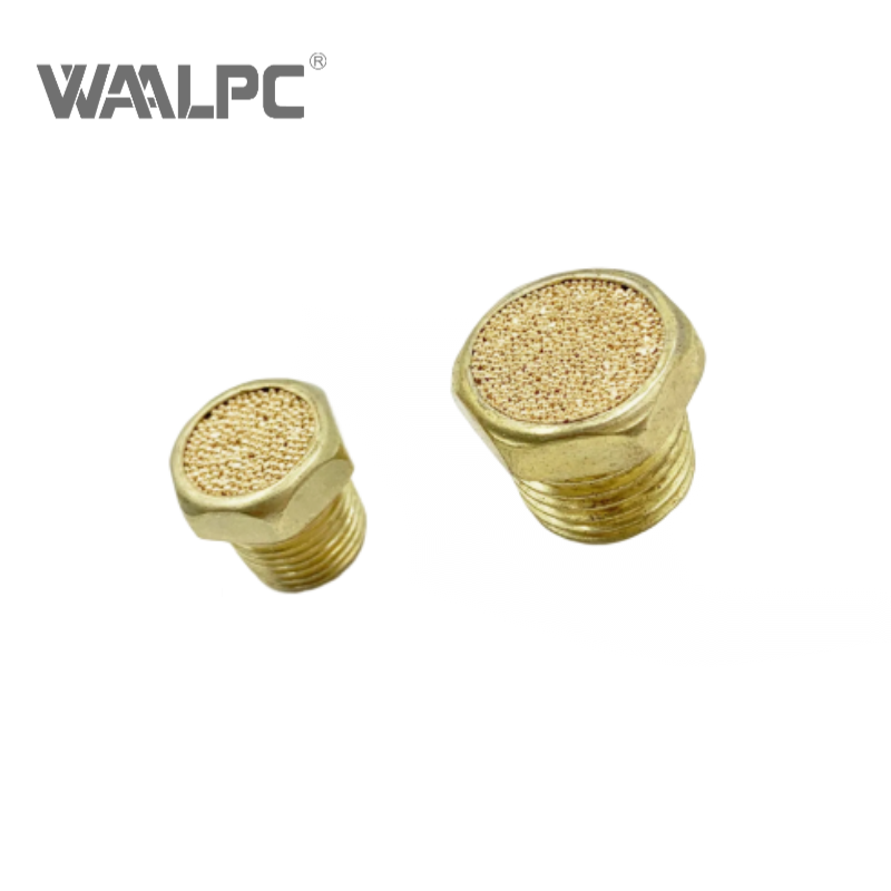 铜质气动消声器 MG PT 1/8'' 1/4'' 3/8'' 1/2'' 3/4'' 1'' 电磁阀排气消声器