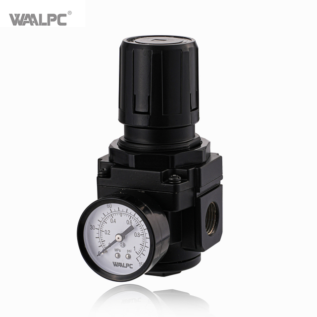 气瓶用 TUV 气压调节阀 AR2000 黑色 1/4'' 1/8'' SMC 先进防漏设计 