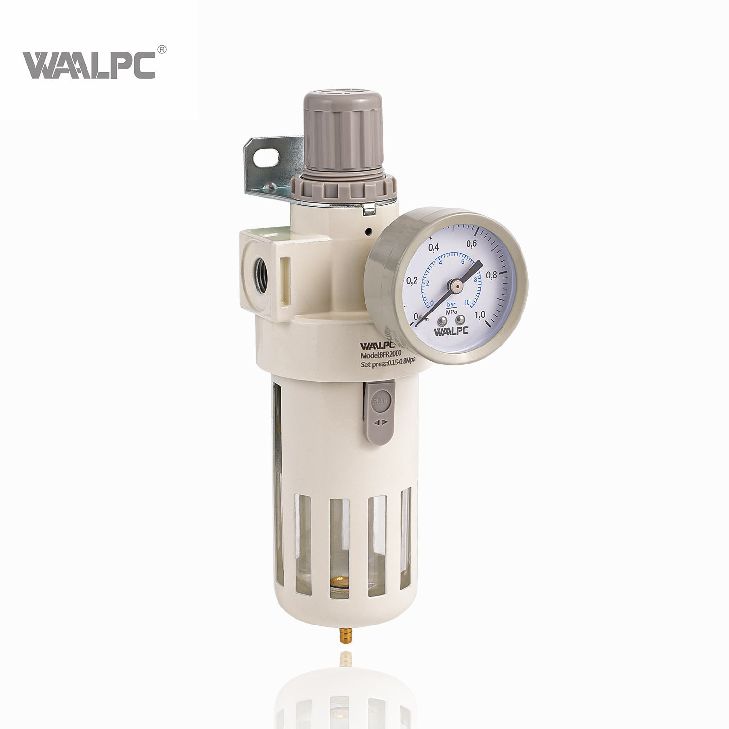 亚德客 AFR BFR2000 PT NPT G 1/8'' 1/4'' 3/8'' 1/2'' 制药行业压缩空气过滤调压阀