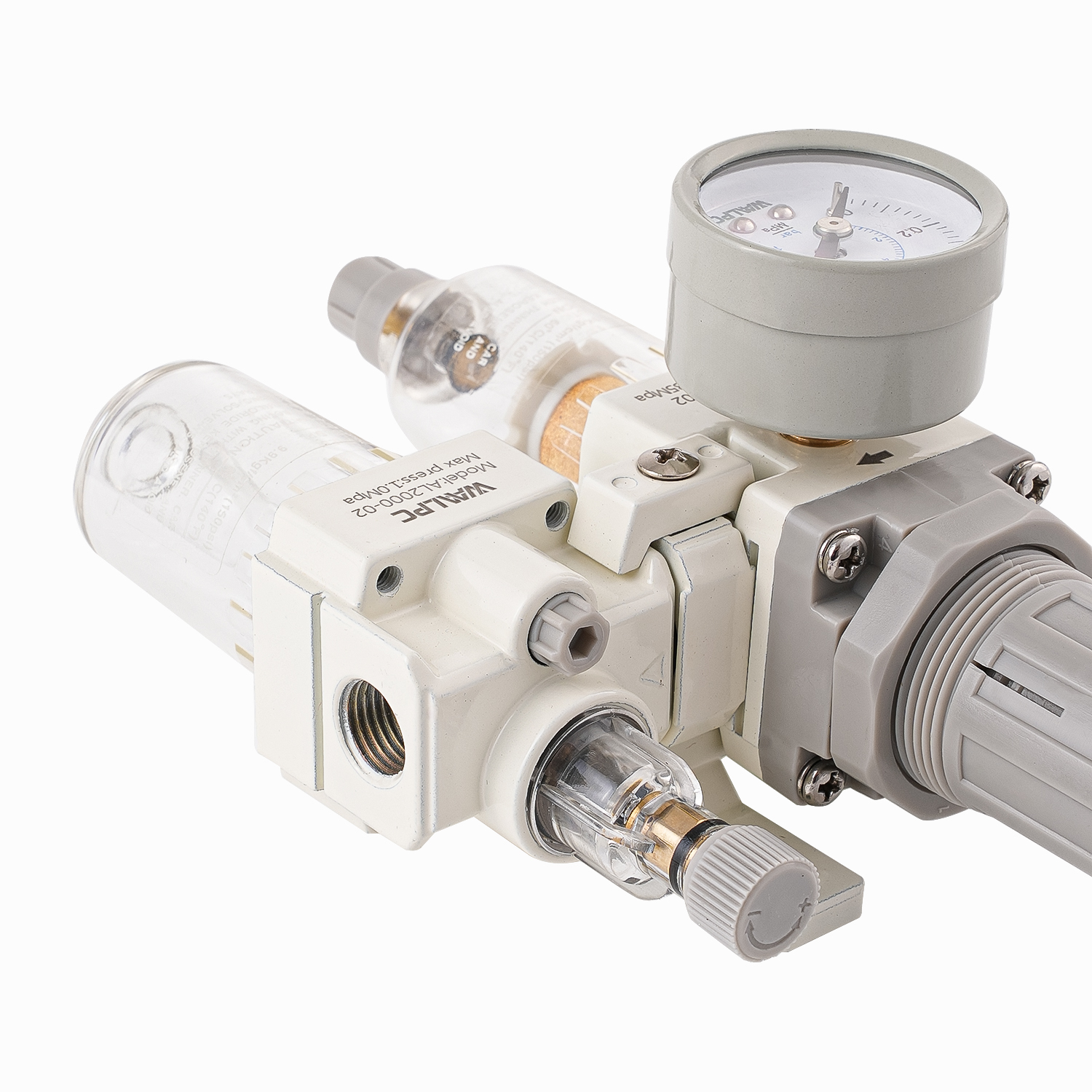 压缩空气调节器过滤器润滑器减压阀分离器用于自动化设备 AC2010 白色 SMC M5 1/8'' 1/4''