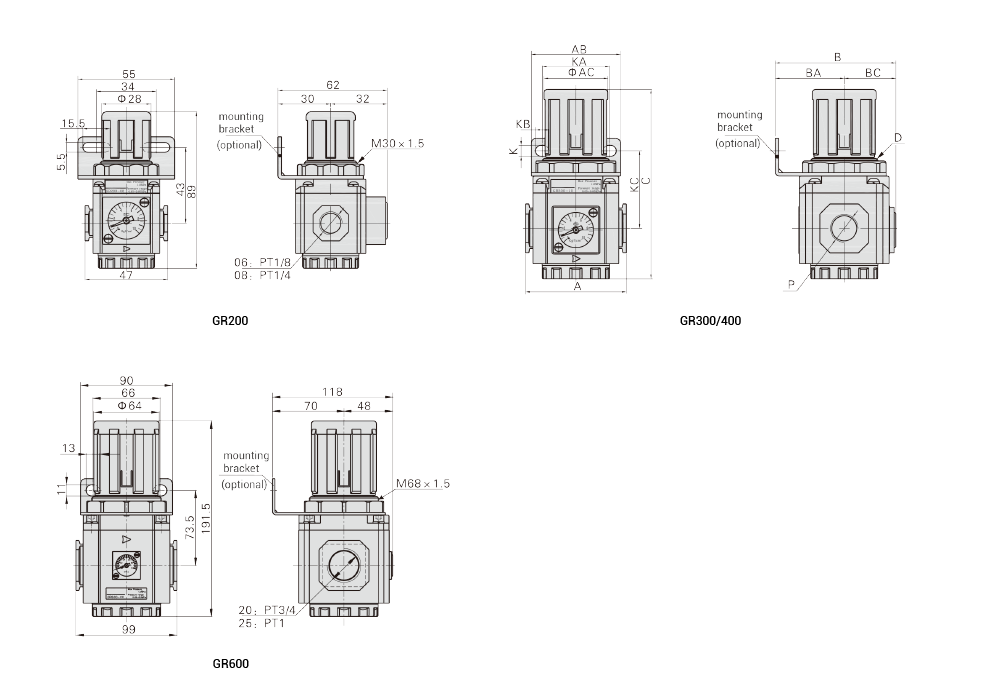 亚德客气压调节阀